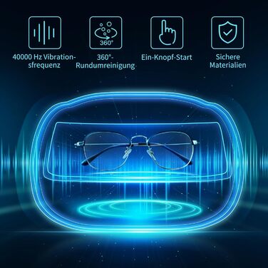 Ультразвуковий очищувач 600мл для окулярів, ювелірних виробів, годинників та зубних протезів (40000 Гц)