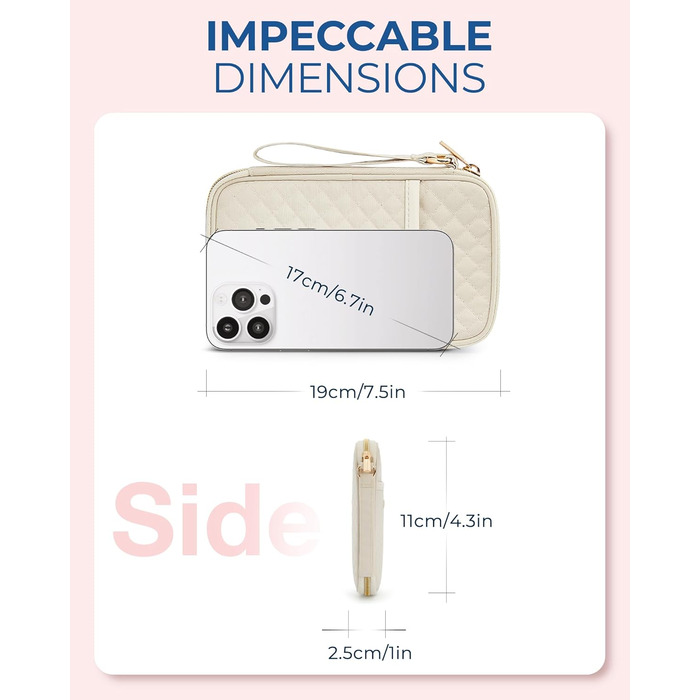 Органайзер для кабелів Bagsmart: кейс для електронних аксесуарів, подорожі, USB, зарядні пристрої, кабель для мобільного телефону, бежевий