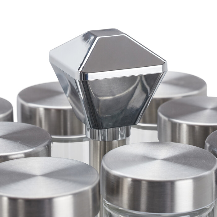 Relaxdays Rotating Spice Carousel with 16 Jars