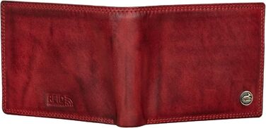 Чоловічий шкіряний гаманець Volmer з RFID-захистом, місткий (9+4 картки), Бордовий