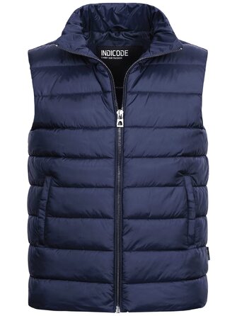 Чоловіча степкова жилетка Indicode Gibbon з коміром-стійкою | Чоловіча жилетка, брендова жилетка для чоловіків, чорний колір