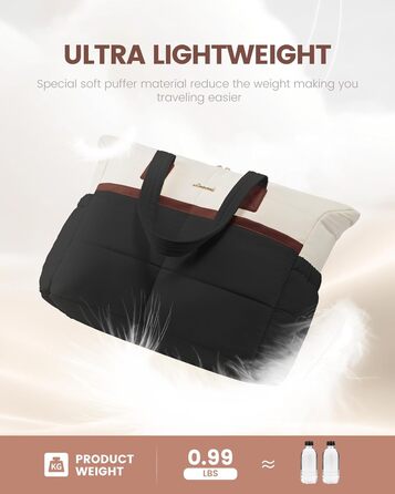 Сумка для ноутбука LOVEVOOK для жінок, 15.6 дюймів, чорно-бежево-коричнева