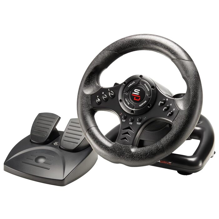 Кермо для гонок Subsonic Superdrive SV450 з педалями та перемикачем передач - сумісність з Xbox, Switch, PS4, Xbox One, PC