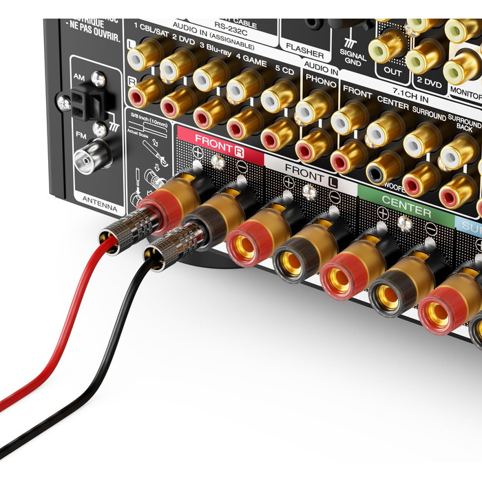 Набір бананових конекторів DeleyCON (8 шт.) – позолочені, гвинтові, для акустичних/динамічних кабелів, 0.75-4.5 мм, Hi-Fi аудіо, домашній кінотеатр, сірий