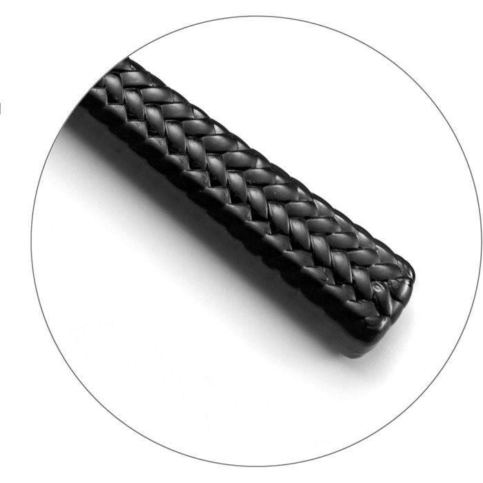 Набір столових приборів Amefa PAILLE на 6 осіб: 24 предмети, чорні ручки з плетінням, нержавіюча сталь 18/0, придатний для миття в посудомийній машині (6 виделок, ножів, ложок та чайних ложок)