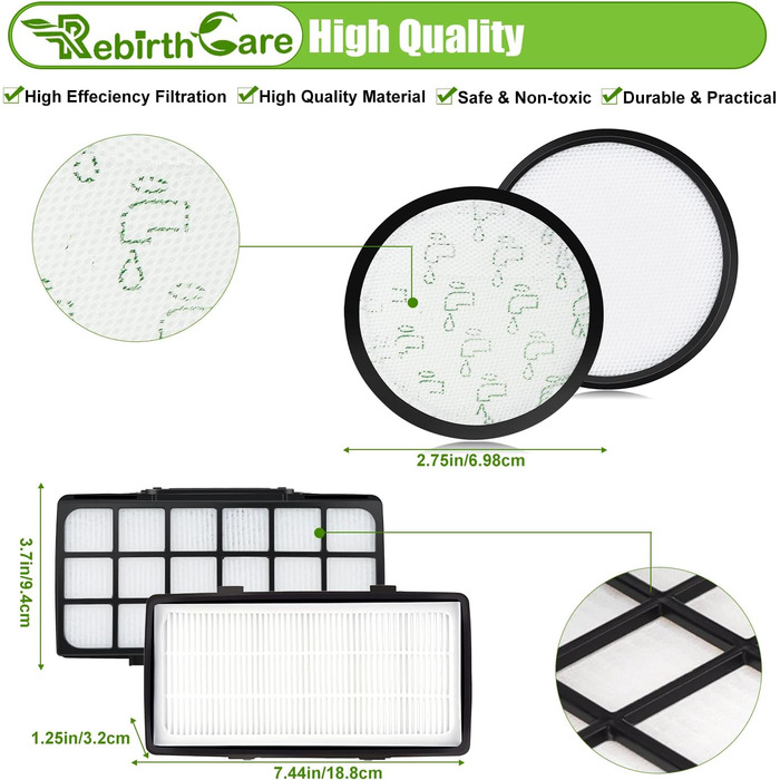 Фільтри Rebirthcare для пилососів Rowenta Silence Force Cyclonic (ZR903701, RO76xx)