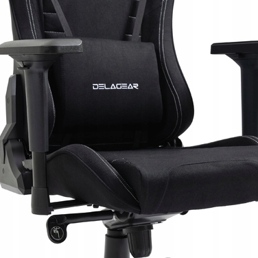 Ігрове крісло Delagear G 808, чорне, оббивка з тканини