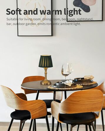 Настільна LED лампа бездротова з акумулятором, димування, сенсорна, бронзова (2 шт) для вітальні, спальні, ванної