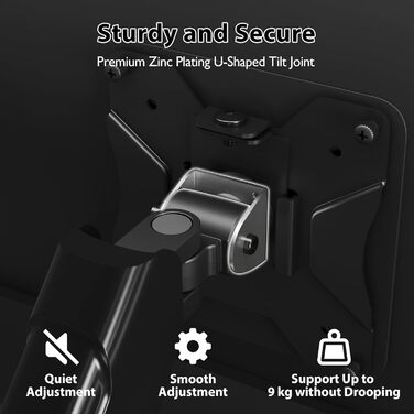 Підставка для двох моніторів BONTEC, 13-32 дюйми, регулювання висоти, поворот та нахил, VESA 75x75/100x100, до 9 кг, для офісу та геймінгу