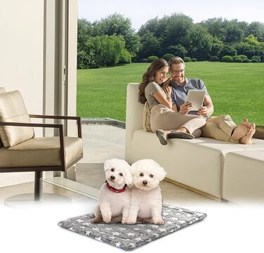 Кросер Лежанка для собак середнього розміру, 76x51 см, з підстилкою, для дому та вулиці, м'яка, до 20 кг