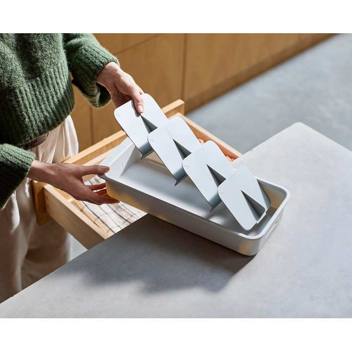 Органайзер для столових приборів Joseph Joseph DrawerStore з ніжницями, розширюваний, з переробленого пластику (великий)