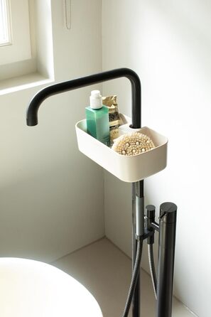 Полиця для душу Brabantia ReNew, настінна, без свердління, антикорозійна, до 2 кг, 24,4x13,3x7,5 см, бежева