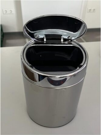 WENKO Maximex Tabletop and Cosmetic Container with Sensor 0.8 L Chrome, opens & closes touchlessly, stainless steel, with removable inner container, Ø 12 x 18 cm