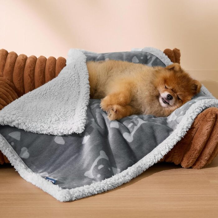 Водонепроникний коврик для собак BEDSURE, 127x102 см, з Sherpa Fleece, для великих собак та котів, сірий, миючий