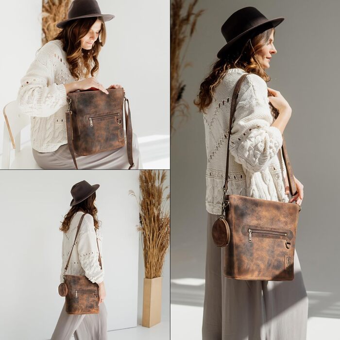Сумка через плече Berliner Bags Siena Vintage з натуральної шкіри (Earth) - жіноча сумка-месенджер середнього розміру
