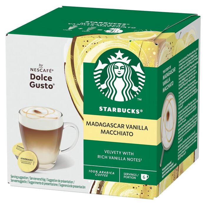 Кавові капсули Starbucks Vanilla Macchiato для Nescafé Dolce Gusto, 72 шт (6х12)