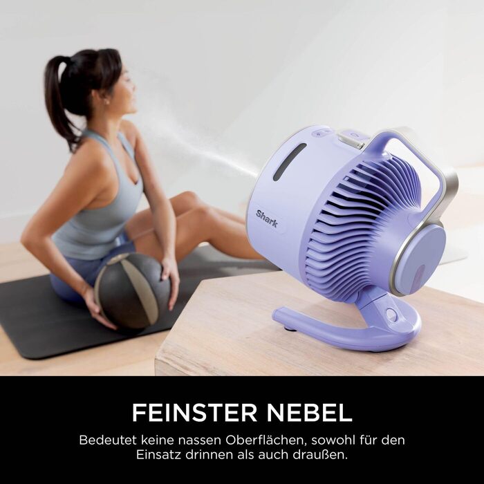 Вентилятор туманорозпилювач Shark FlexBreeze HydroGo FA050EU (Lila) – потужний, тихий, для дому та вулиці