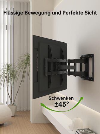 Кріплення для телевізора USX-MOUNT, поворотне та нахильне, для LED, LCD, Plasma (47-84 дюймів), VESA 600x400 мм, подвійний подовжуваний кріплення, до 60 кг