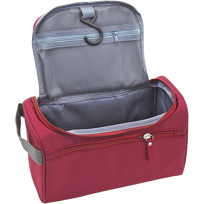 Косметичка для подорожей Kulturbeutel: універсальна косметичка для чоловіків та жінок, підвісна валізка для дрібниць (темно-червона)