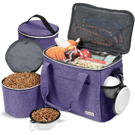 Чорна сумка-рюкзак для собак та котів Baglher: комплект з 5 предметів для подорожей з тваринами