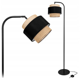 Підлогова лампа Glimex Modern E27 60 Вт, бежевий, коричневий, чорний