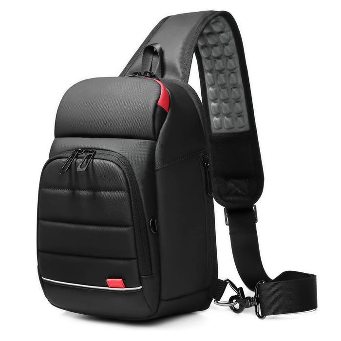 Чоловіча сумка-слінг Crossbody з USB-портом, водонепроникна нагрудна сумка для планшета 9.7