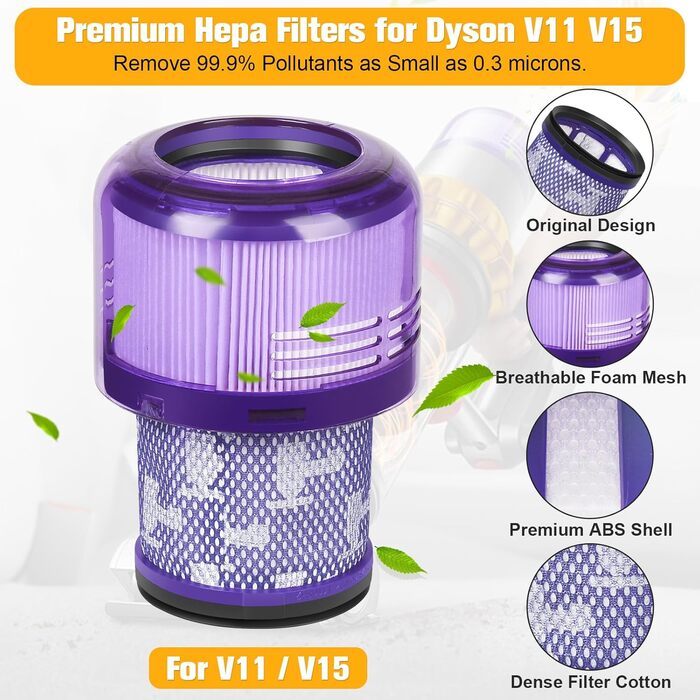 Dyson V11 V15 Dust Bin Filter Replacement Parts - Compatible with SV14, SV17, SV15, SV22, SV28 Vacuum Cleaners
