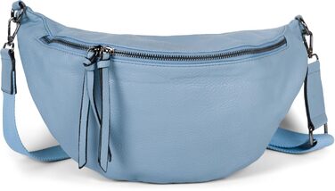 Сумка жіноча styleBREAKER напівмісяць велика, кросбоді, блакитна. Регульований ремінець, 37x17 см