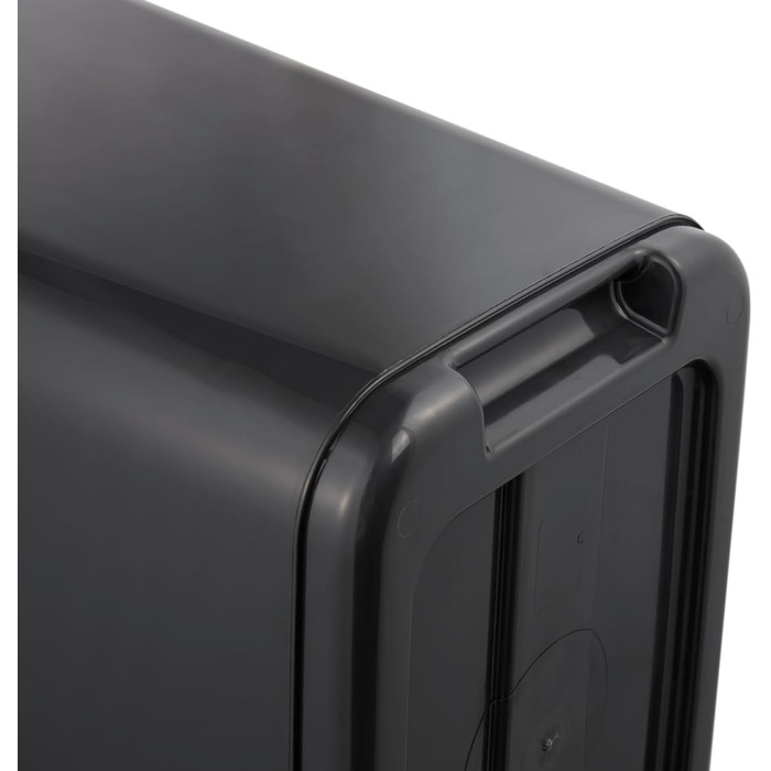 Контейнер для сміття Keeeper Premium з кришкою-фліп, Soft Touch, магнітний, сірий графіт (45 л)