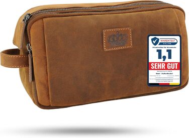 Чоловіча/Жіноча Туалетна Сумка Baur з Екошкіри, Коричнева | Культова Сумка з Місцем для Усього