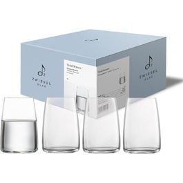 Zwiesel Glas Universalbecher Vivid Senses (4-piece set), versatile drinking glasses, dishwasher-safe Tritan crystal glasses, Made in Germany (Art.-Nr. 122425)