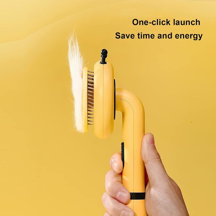 Бурштянна щітка для собак та котів: видаляє підшерсток, розплутує шерсть, масажує