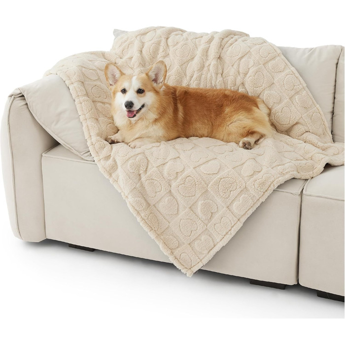 Підстилка для собак Bedsure: м'яка, тепла, кремово-біла, 100x120 см