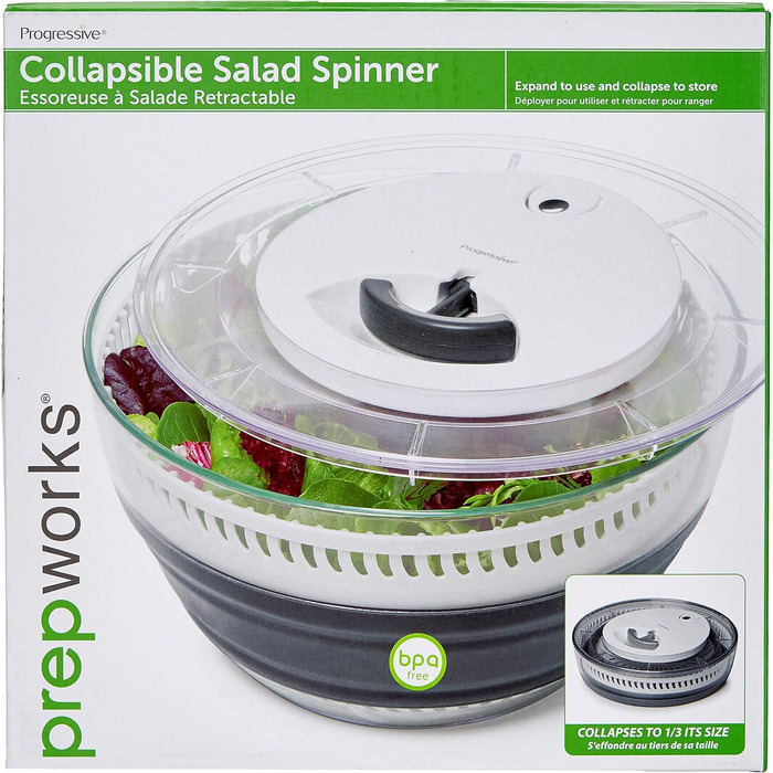 Progressive CSS-1MAX Collapsible Large Salad Spinner