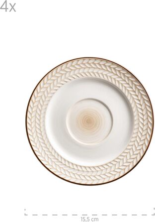 MÄSER Serie Prospero: 8-Piece Premium Porzellan Set для 4 осіб (кавовий сервіс)