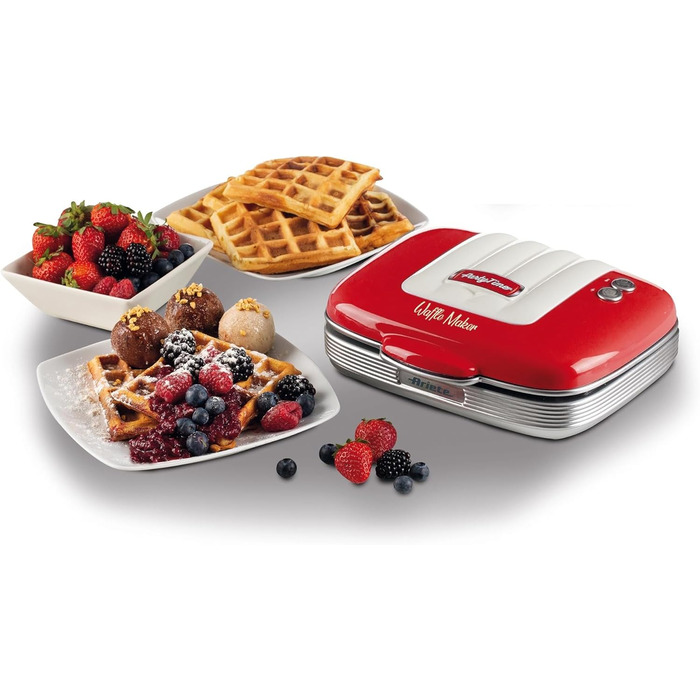 Ariete Party Time Waffle Maker - Non-Stick, 700W, Red