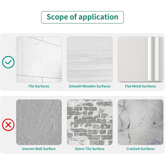 6 дзеркал самоклеючих, 30 x 40 см, акрилові, для стін та шаф, 6 шт.