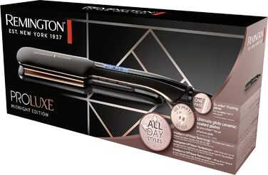 Випрямляч для волосся Remington Proluxe S9150B: широкі керамічні пластини, технологія OPTIheat, цифровий дисплей