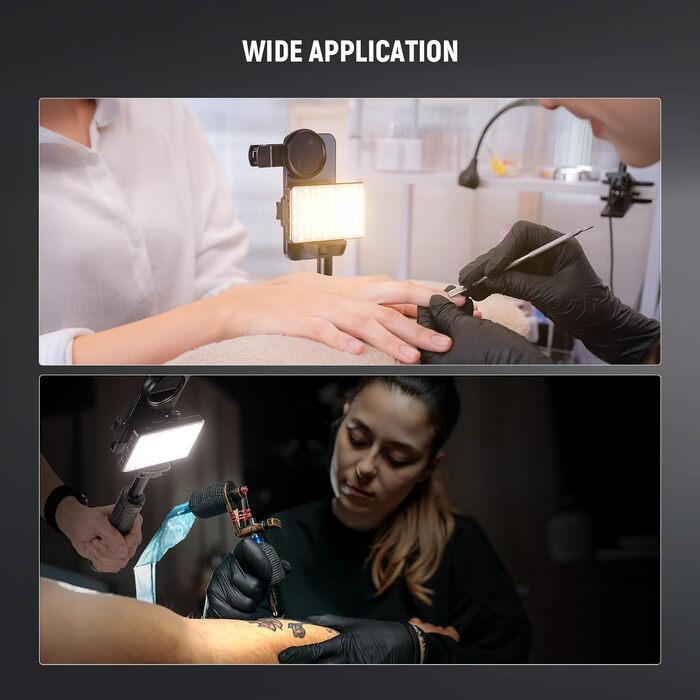 NEEWER BL120B Набір світла для селфі та татуювань LED, сумісний з iPhone, кліп-он CPL фільтр, штатив, тримач для телефону, заповнююче світло, видаляє відблиски для фотографії, відео, їжі, ювелірних виробів