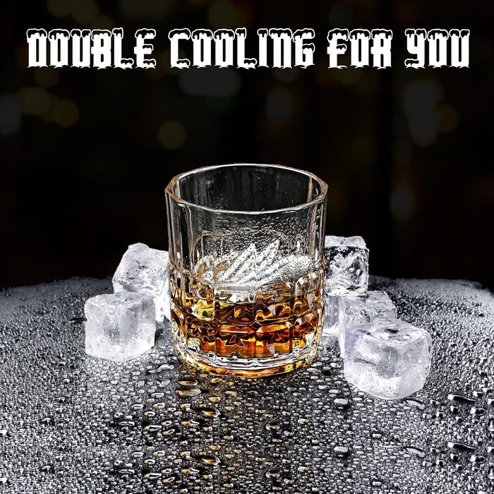 Набір віскі Exrezist: келихи для віскі, подарунок для чоловіків, на день народження, на День батька, для партнера (нержавіюча сталь)