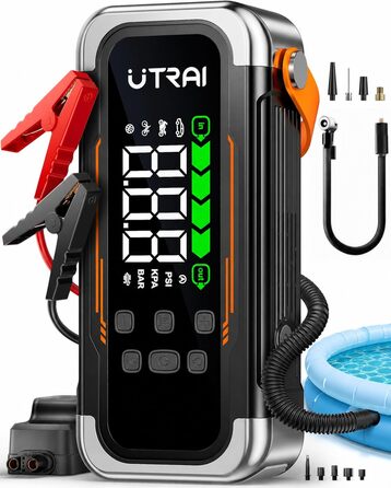 Powerbank для авто UTRAI 6000A з пусковим струмом, компресором та PD 30W – для бензин/дизель (до 10л)