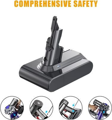 Акумулятор для пилососа Dyson V8 (21.6V, 4500mAh, Li-ion) з 2 фільтрами