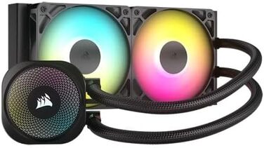 Система водяного охолодження Corsair Nautilus 360 RS для CPU – тиха, з прямим підключенням до материнської плати, сумісна з Intel LGA 1851/1700, AMD AM5/AM4, 3x RS120 вентилятори, ARGB, 240мм AIO, чорний колір