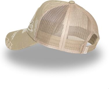 Кепка Von Dutch Trucker Snapback унісекс, бежево-біла