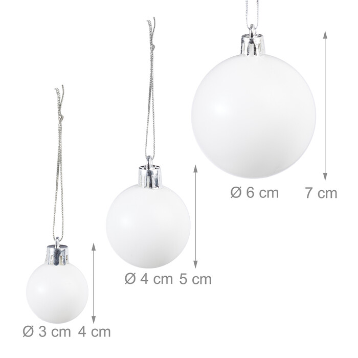 Relaxdays Set of 100 Christmas Baubles