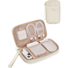 Органайзер для кабелів Bagsmart: кейс для електронних аксесуарів, подорожі, USB, зарядні пристрої, кабель для мобільного телефону, бежевий