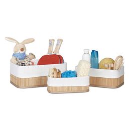 Relaxdays 3-Piece Bathroom Storage Basket Set