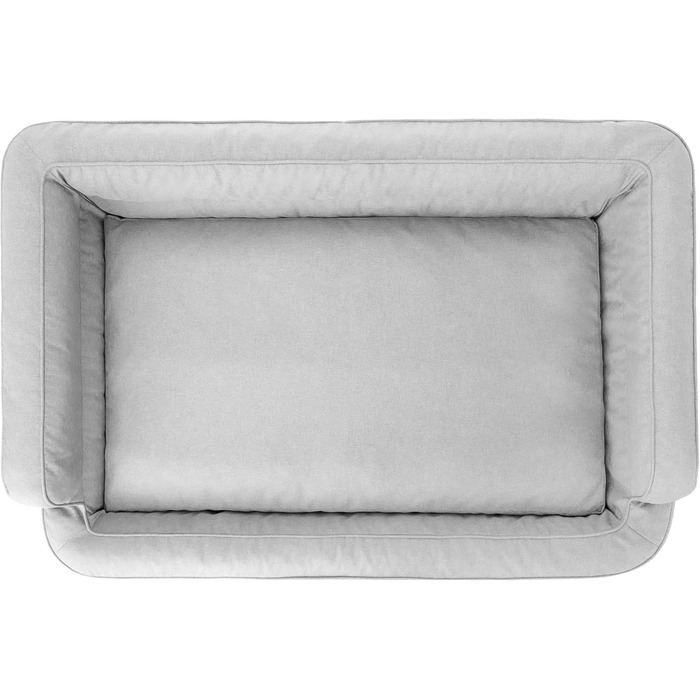Dog bed, pet furniture, cat bed, removable cover, dog basket, dog cushion, dog lounger, sleeping places, dog sofa, XL: 96x62 cm (1: 78x47 cm, Ash)