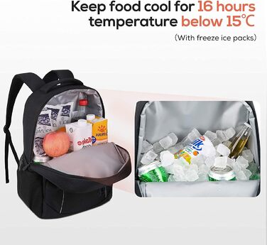 TOURIT Cooler Backpack 22L Waterproof Insulated Thermal Backpack for Picnics, BBQs, Camping, Outings, Shopping