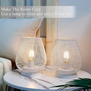 LED ліхтар JHY DESIGN 2 шт. з металевого каркасу, акумуляторний, бездротовий, 17 см, індустріальний стиль, для дому та декору